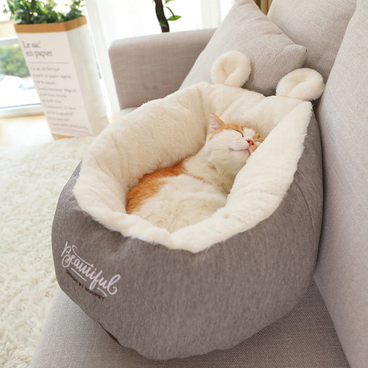 Cozy Warming Cat Bed