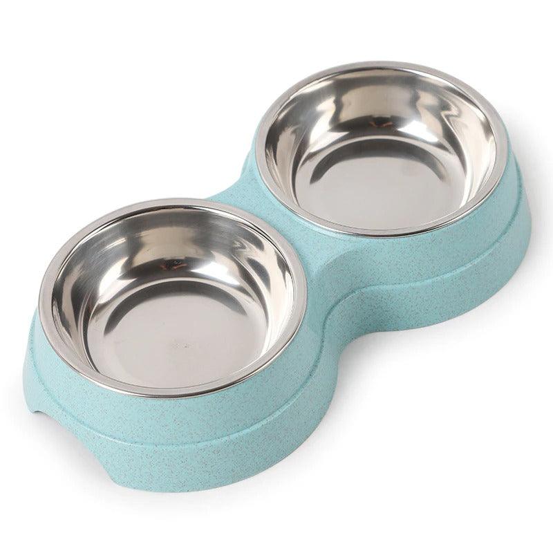 Stylish Stainless Steel Double Pet Feeder